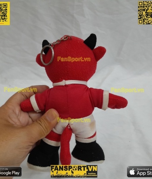 Thú bông móc khóa 16cm Fred The Red mascot Manchester United AIG