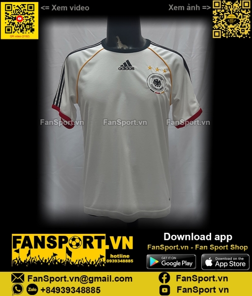 Áo tập luyện traning Germany 2006-2007 white shirt jersey 068763 trắng