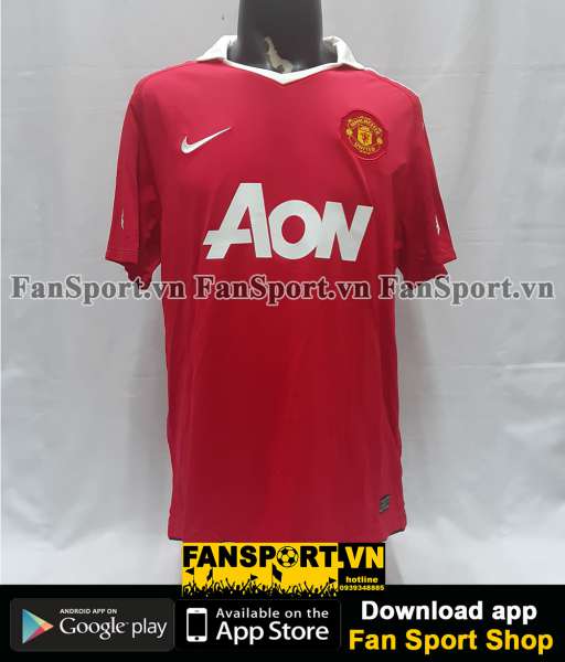Box áo Manchester United Nike AON 2010-2011 home shirt limited edition