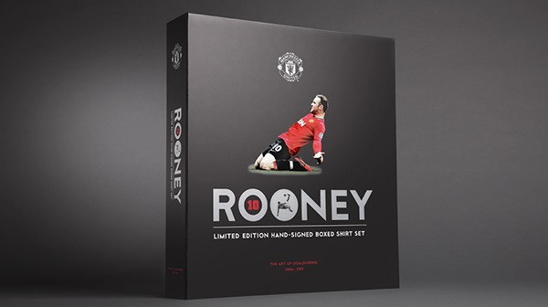 Box 158/400 áo Manchester United Rooney 400 match hand signed limited 
