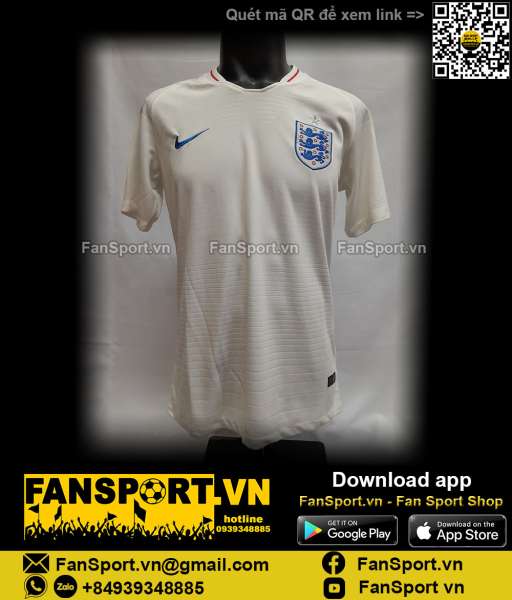 Áo đấu England 2018 2019 2020 home shirt jersey white World Cup