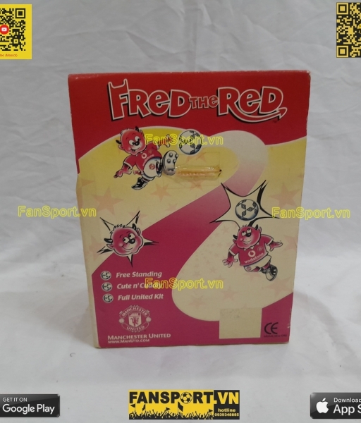Thú bông 26cm Fred the Red mascot Manchester United red Vodafone new