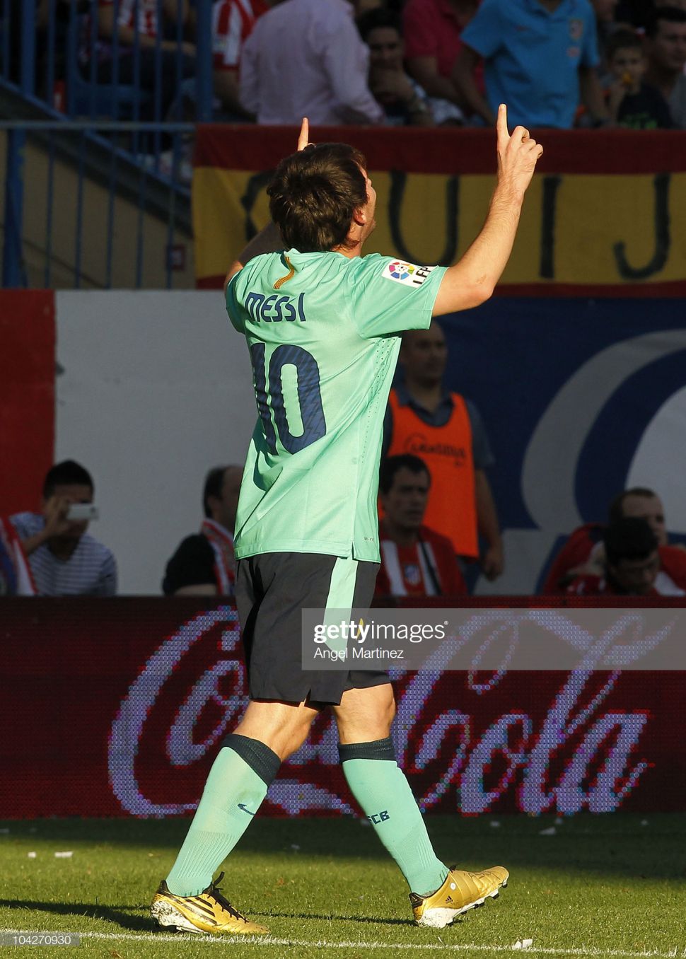 Áo Messi #10 Barcelona 2010-2011 away shirt jersey blue green 2012