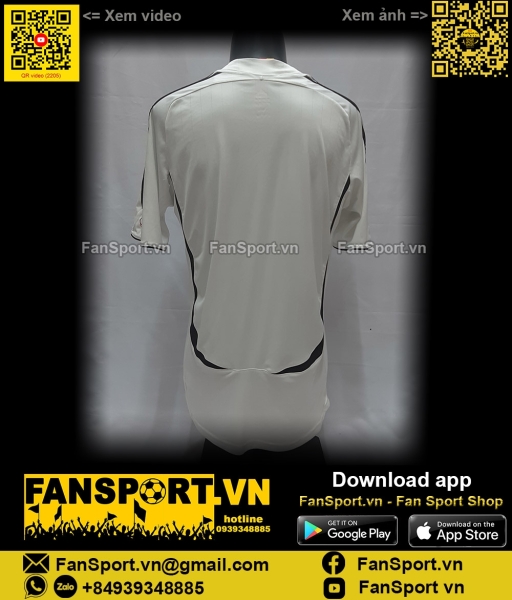 Áo đấu Germany 2005-2006 home shirt jersey white 088339 Adidas
