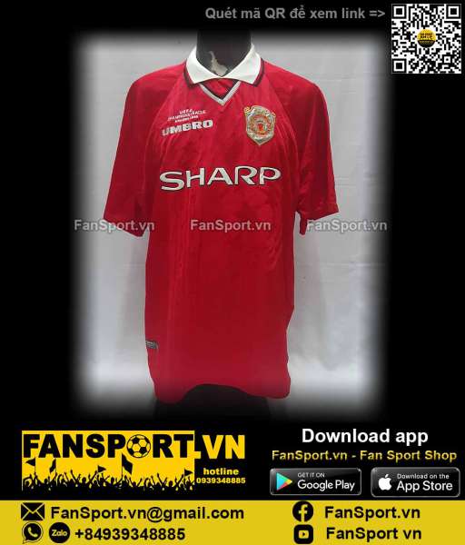 Áo đấu Manchester United 1999-2000 Champion League home winner jersey