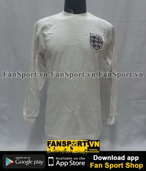 Áo đấu Bobby Moore #6 England 1966 World Cup home shirt jersey white