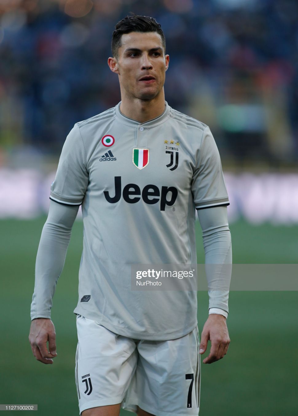 Áo đấu Ronaldo Juventus 2018-2019 away grey shirt jersey CF3506 Adidas