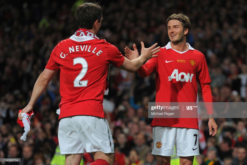 Áo Beckham #7 Manchester United 2010-2011 Testimonial Neville shirt