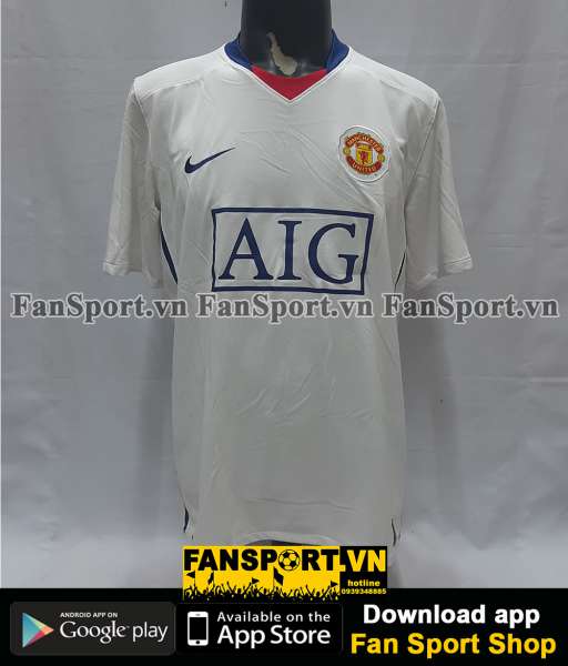 Áo đấu Manchester United 2008-2009-2010 away shirt jersey white