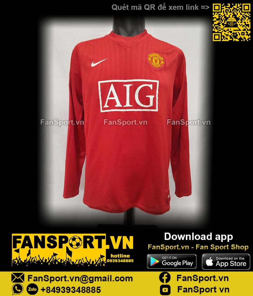 Áo Ronaldo Manchester United 2007 2008 2009 home shirt  jersey 237925
