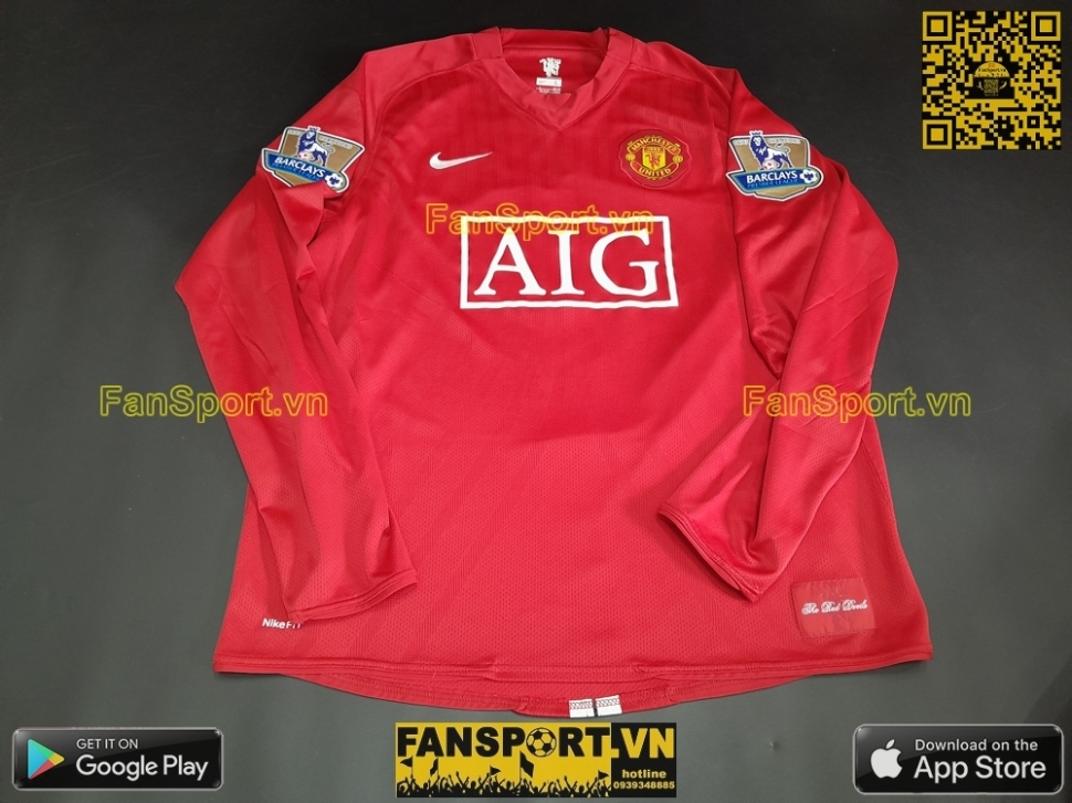 Áo Ronaldo Manchester United 2007 2008 2009 home shirt  jersey 237925