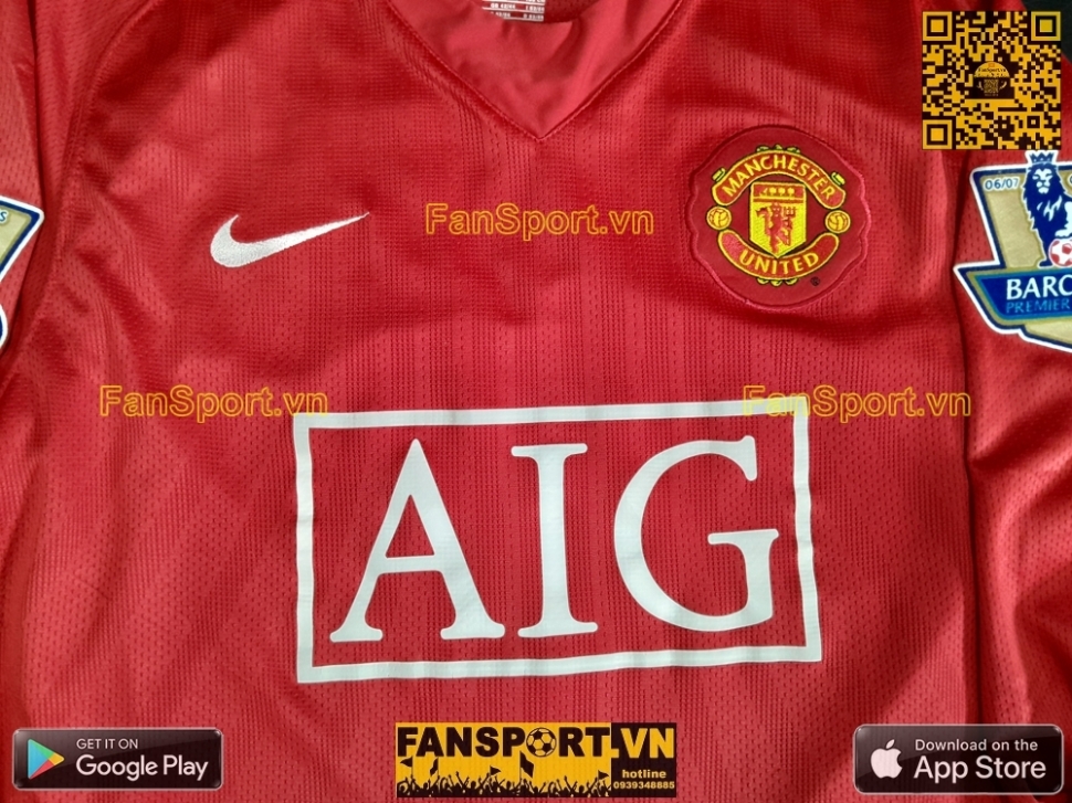 Áo Ronaldo Manchester United 2007 2008 2009 home shirt  jersey 237925