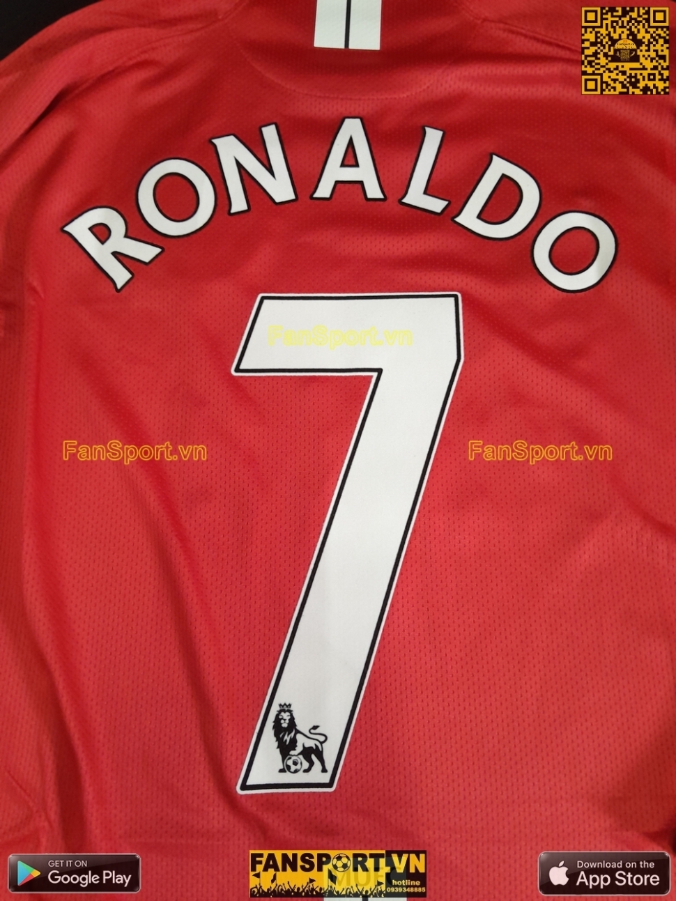 Áo Ronaldo Manchester United 2007 2008 2009 home shirt  jersey 237925