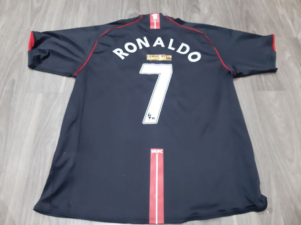 Ronaldo #7 Manchester United 2006-2007 European Away Football Nameset 4 shirt 