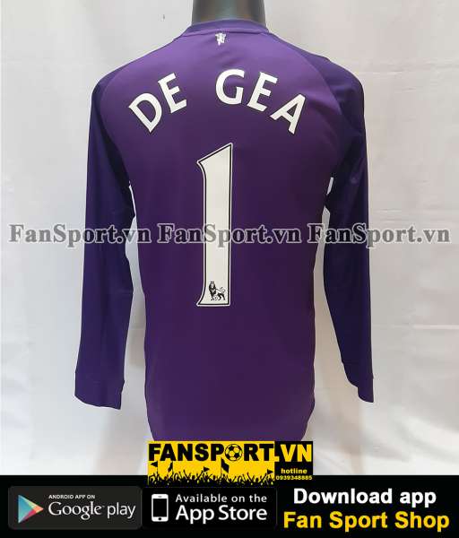 Áo De Gea #1 Manchester United 2013-2014 third goalkeeper gk purple