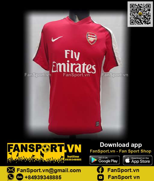 Áo đấu Fabregas 4 Arsenal 2008-2010 home shirt jersey red 287535 Nike