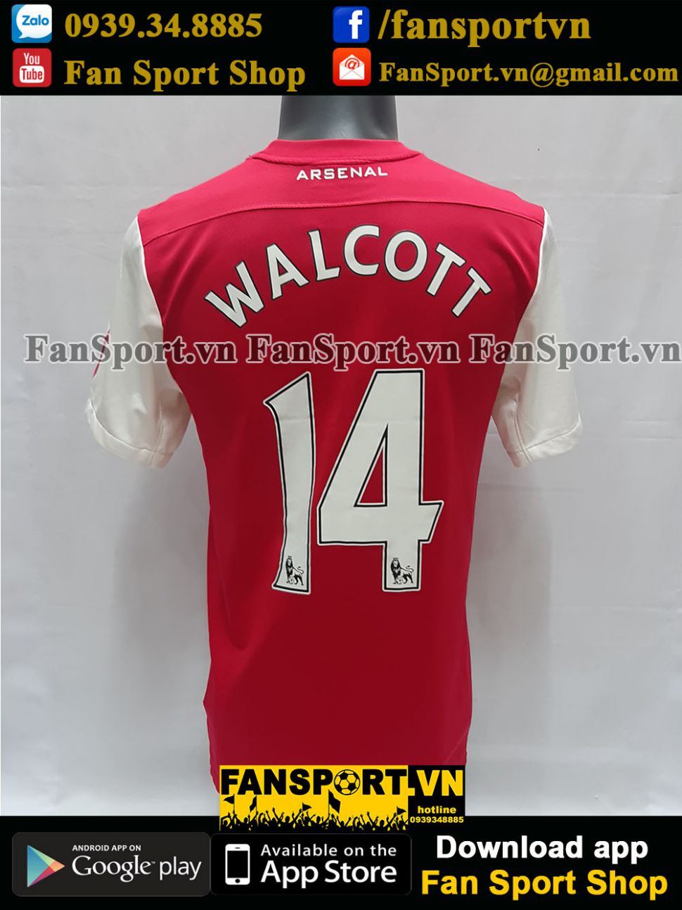 buy Arsenal #14 Walcott Away Soccer Club Jersey - Official FIFA