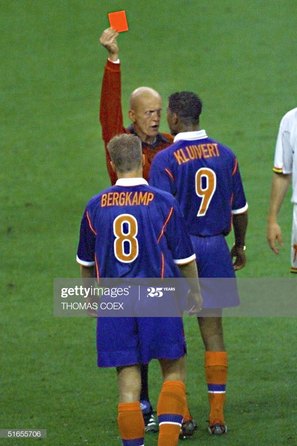 Áo Bergkamp 8 Netherlands World Cup1998 away Holland 1999-2000 shirt