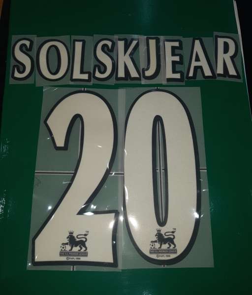 Font Solskjaer 20 Manchester United 1997-2007 Premiership white