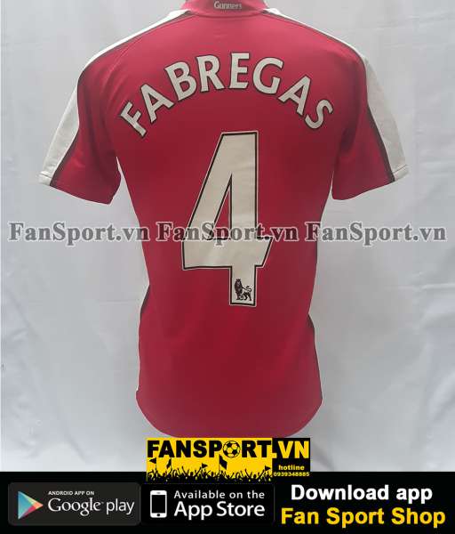 Áo đấu Fabregas #4 Arsenal 2008-2010 home shirt jersey red