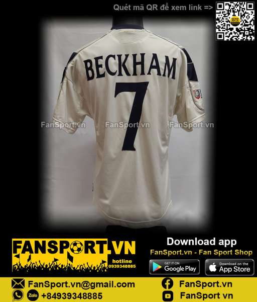 Áo Beckham 7 Manchester United 1999 Charity shiled shirt 2000 third
