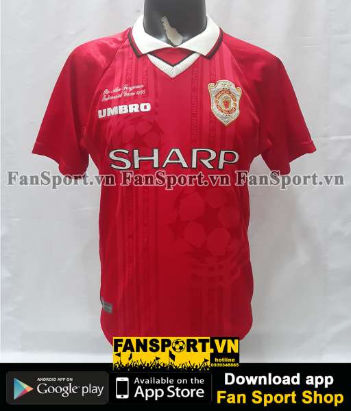 Áo testimonial Sir Alex Ferguson Manchester United 1999 home shirt red