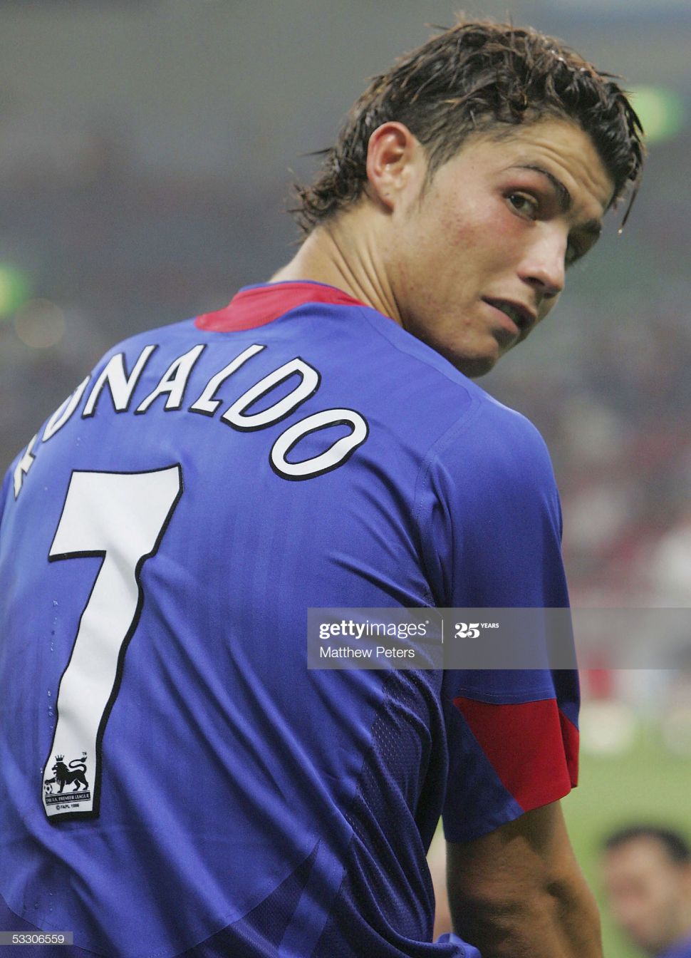 Áo Ronaldo 7 Manchester United 2005-2006 away shirt jersey blue 195597