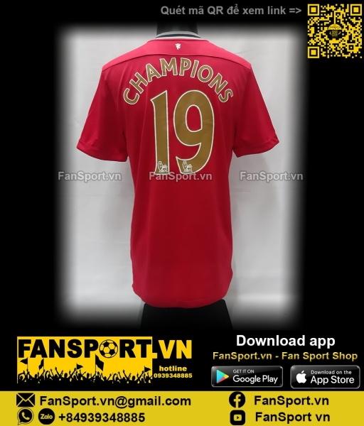 Áo đấu Manchester United Champions 19 shirt jersey home 2011 2012 Nike