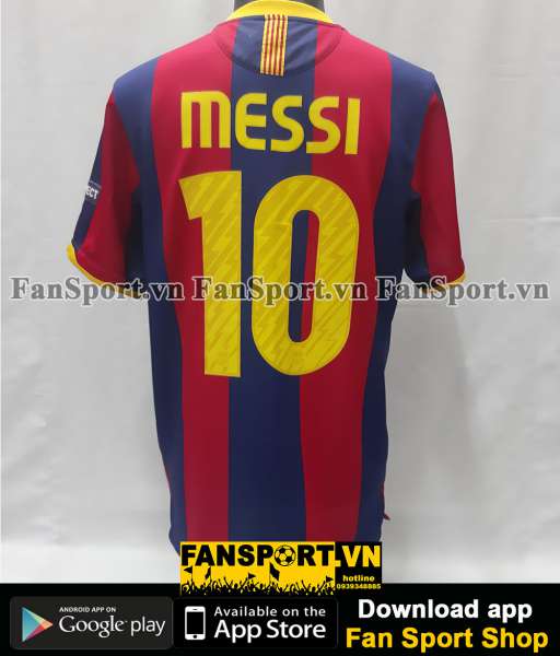 Áo đấu Messi #10 Barcelona Champion League Final 2011 home shirt 2010