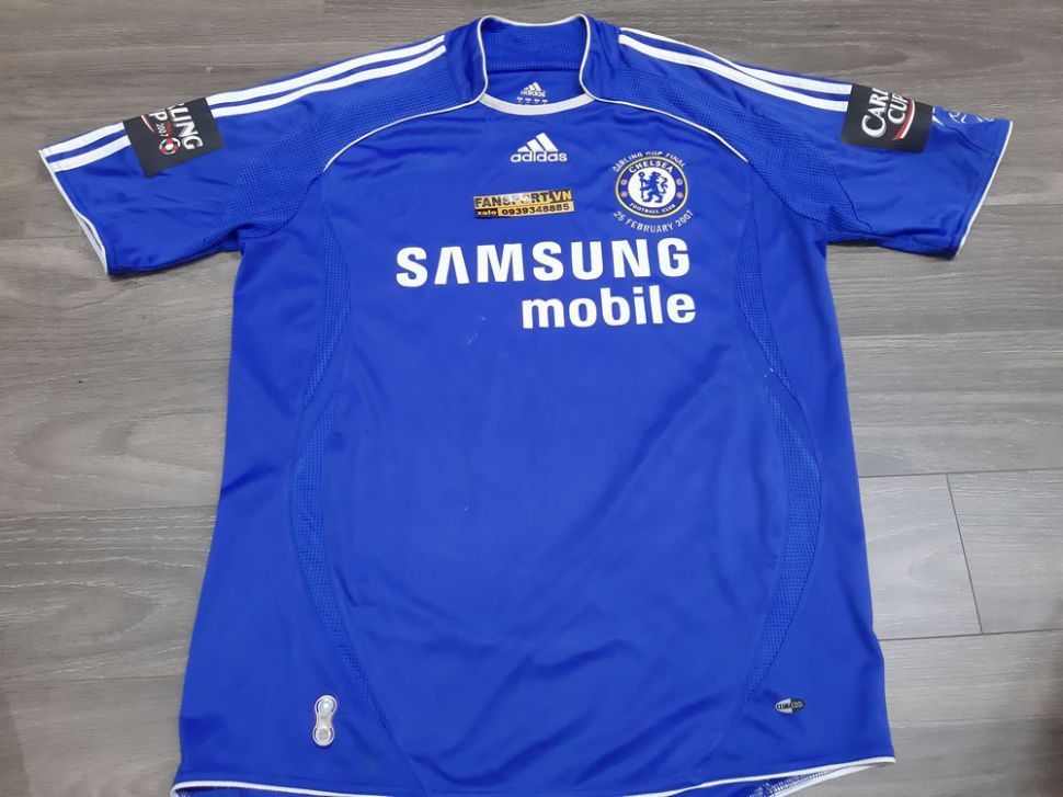 Áo Chelsea League Cup final 2007 home shirt jersey Carling 2006 2008