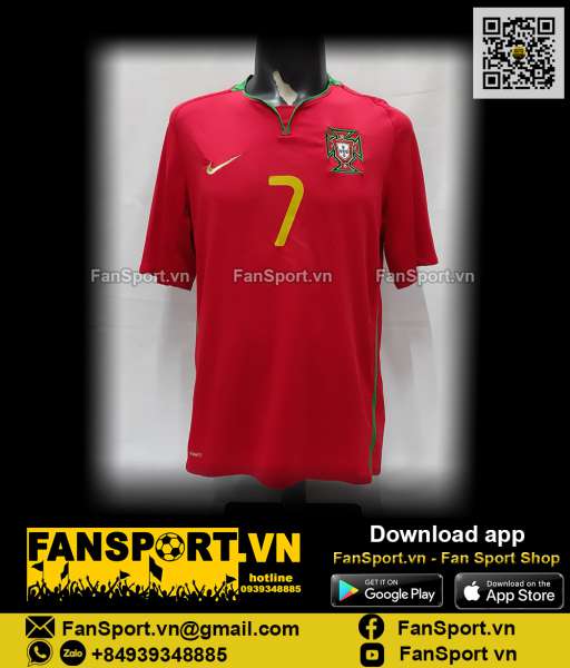 Áo Ronaldo 7 Portugal 2008-2009-2010 home shirt jersey red 265759 Nike