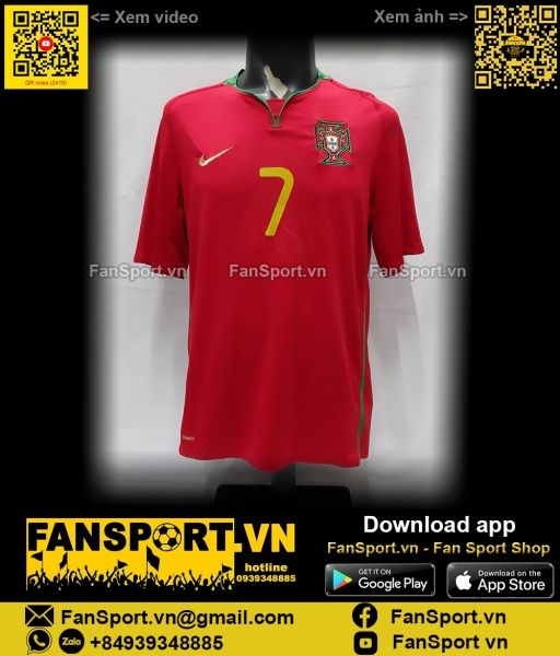 Áo Ronaldo 7 Portugal 2008-2009-2010 home shirt jersey red 265759 Nike