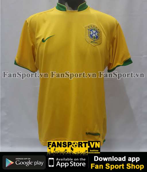 Áo đấu Brazil World Cup 2006 home shirt jersey yellow 2007-2008