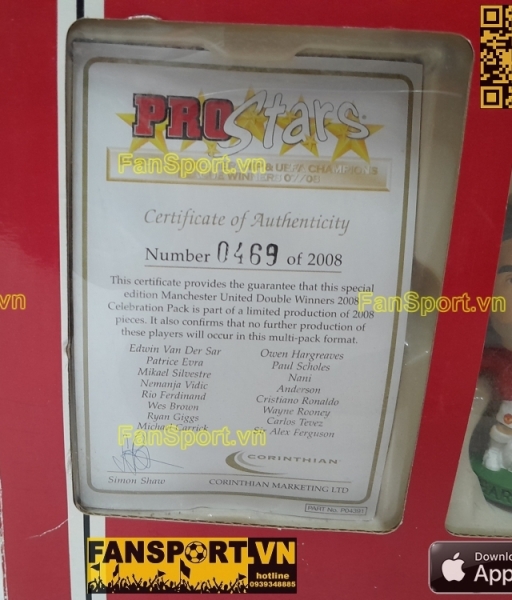 Box Manchester United 2007-2008 winners Celebration corinthian 0469