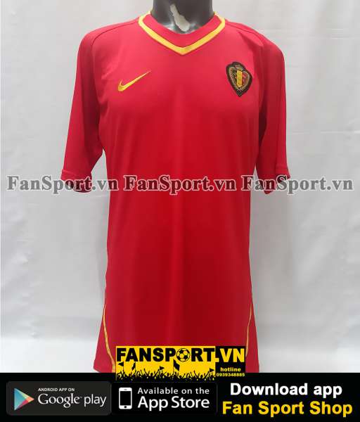 Áo đấu Belgium 2008-2009 home player issue shirt jersey red orange