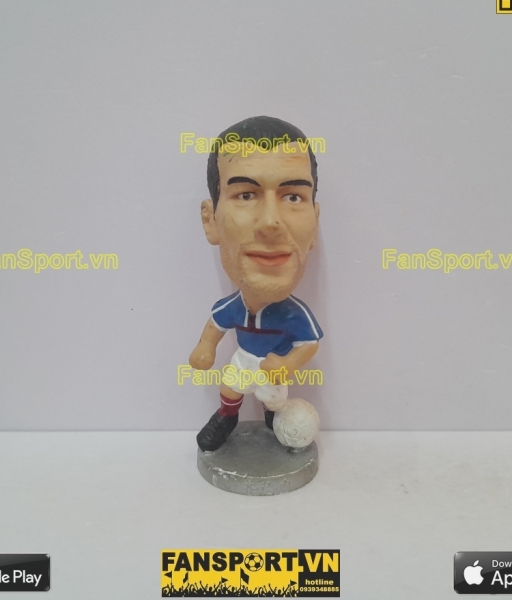 Tượng Zinedine Zidane 10 France 2000-2001-2002 home blue pocket sport