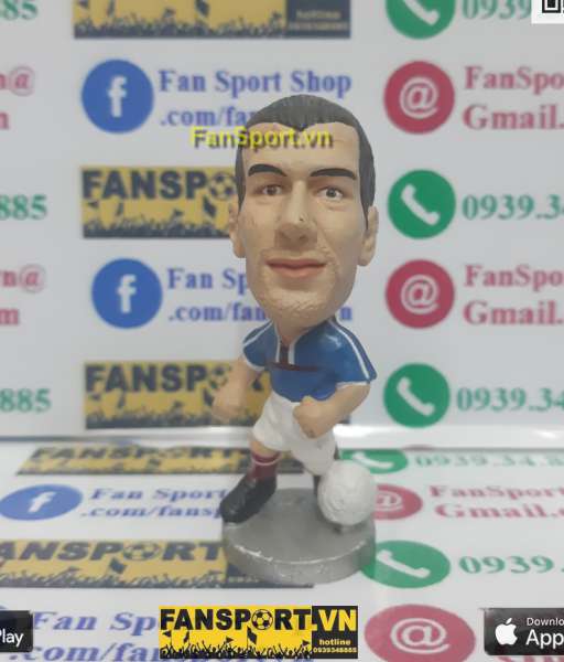 Tượng Zinedine Zidane #10 France 2000-2001-2002 home blue pocket sport