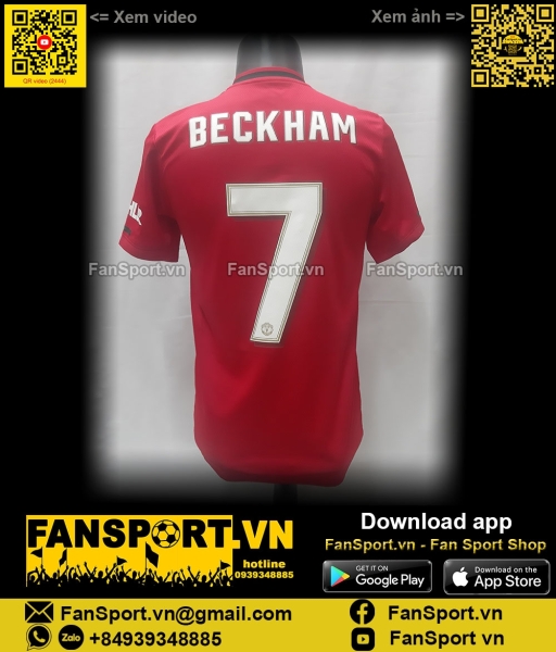 Áo đấu Beckham Manchester United Treble 1999 Reunion home shirt ED7386