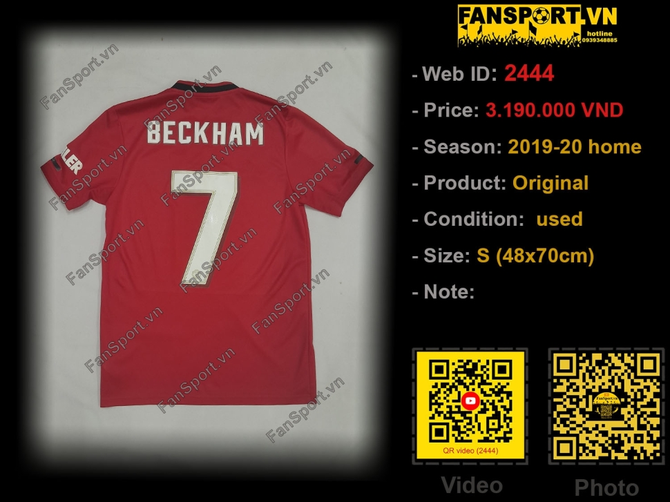 Áo đấu Beckham Manchester United Treble 1999 Reunion home shirt ED7386