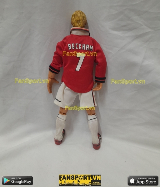 Tượng David Beckham 7 Manchester United Hero Treble 1999 figure red