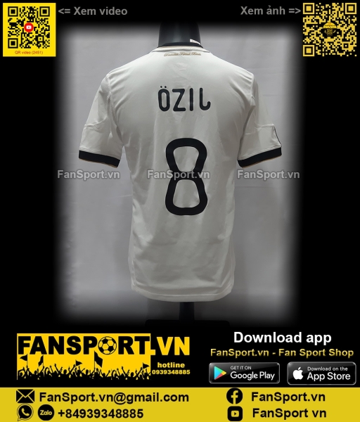 Áo Ozil 8 Germany World Cup 2010 home shirt jersey P41474 2011 2012