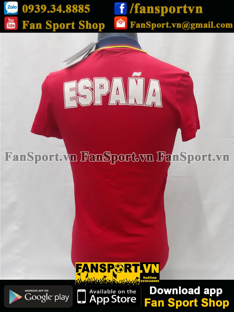 Áo Spain 1994-1995-1996 home shirt jersey red T-Shirt