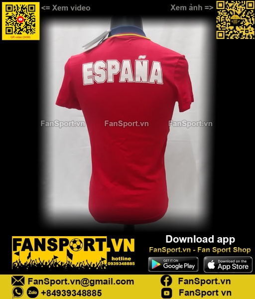 Áo Spain 1994-1995-1996 home shirt jersey red T-Shirt X27970 Adidas