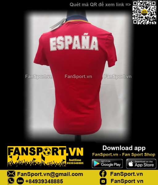 Áo Spain 1994-1995-1996 home shirt jersey red T-Shirt X27970 Adidas