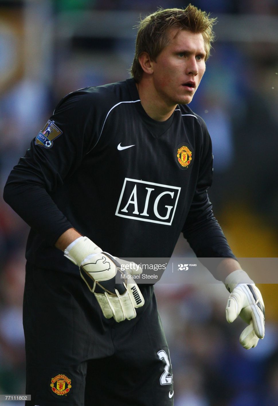 Áo Van Der Sar 1 Manchester United 2007-2008 third goalkeeper black GK
