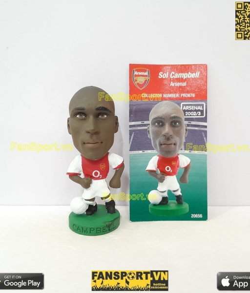 Tượng Sol Campbell 23 Arsenal 2002-2003-2004 home corinthian PRO676