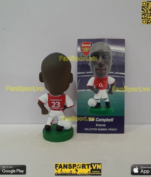 Tượng Sol Campbell 23 Arsenal 2002-2003-2004 home corinthian PRO676
