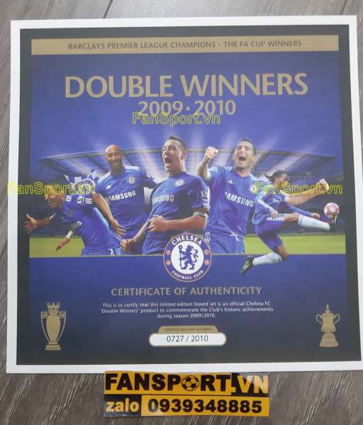 Box Chelsea Double Winner 2009-2010 Premier League FA Cup shirt 0727