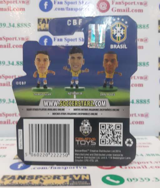 Tượng Daniel Alves 2 Brazil 2014-2016 soccerstarz home yellow figure