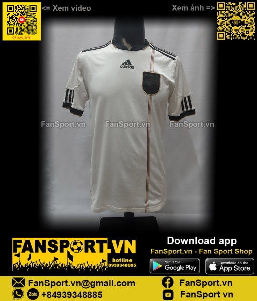 Áo đấu Germany World Cup 2010 home shirt jersey white 2011 2012 P41474